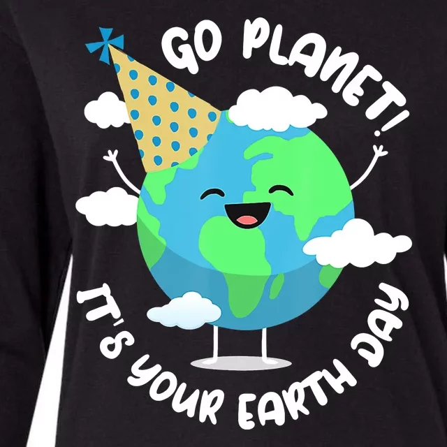 Go Planet It's Your Earth Day Cute Gift Womens Cotton Relaxed Long Sleeve T-Shirt