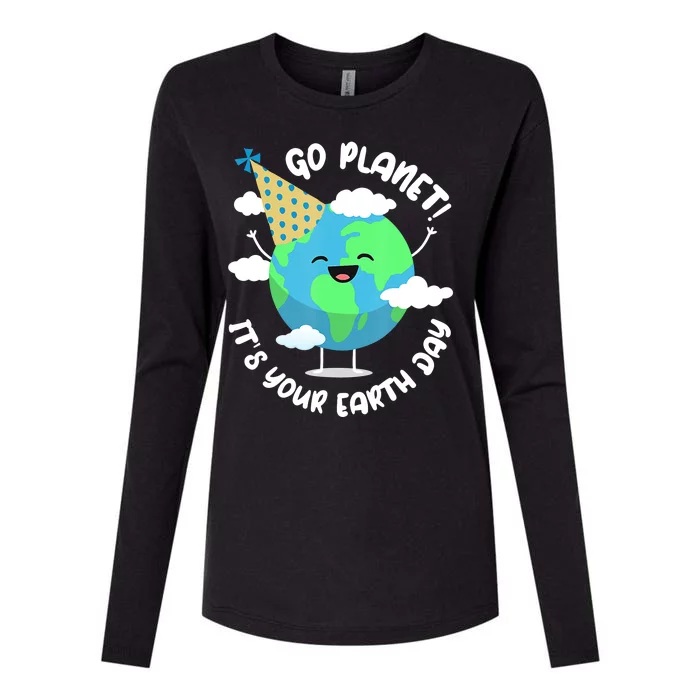 Go Planet It's Your Earth Day Cute Gift Womens Cotton Relaxed Long Sleeve T-Shirt