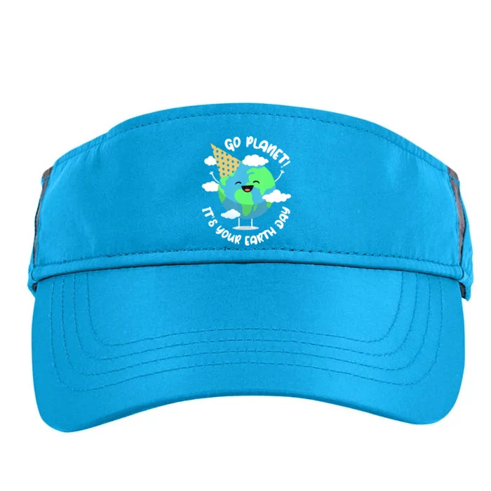 Go Planet It's Your Earth Day Cute Gift Adult Drive Performance Visor