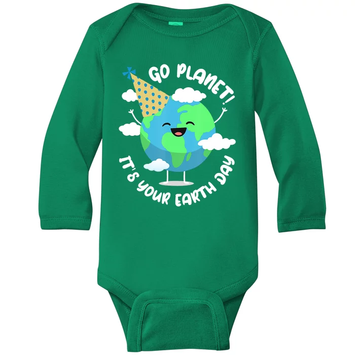 Go Planet It's Your Earth Day Cute Gift Baby Long Sleeve Bodysuit