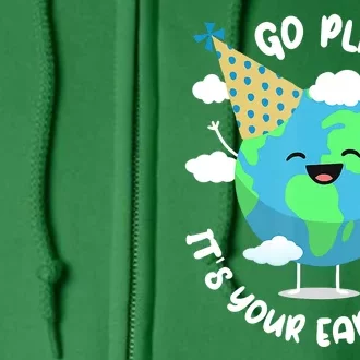 Go Planet It's Your Earth Day Cute Gift Full Zip Hoodie