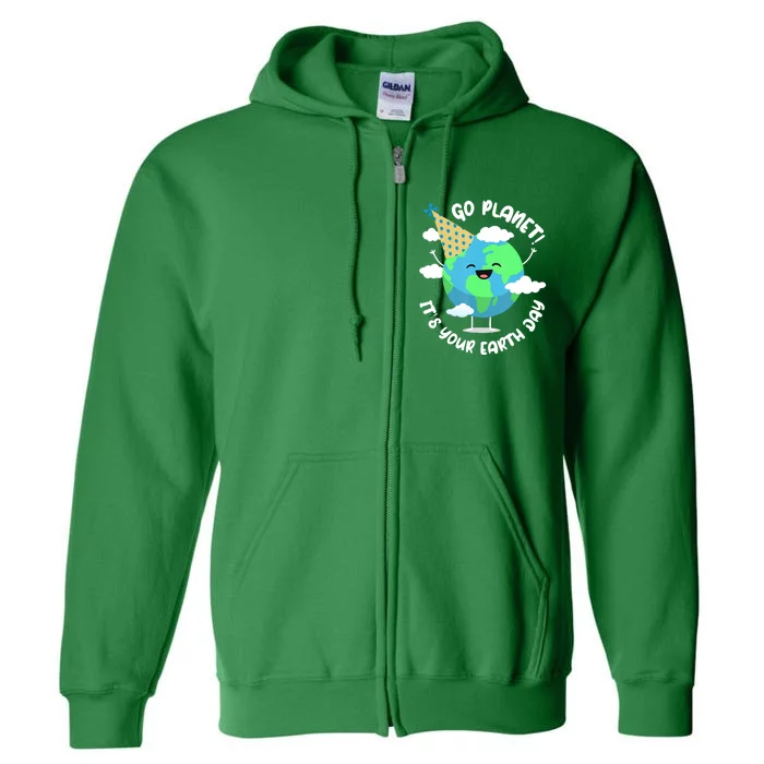 Go Planet It's Your Earth Day Cute Gift Full Zip Hoodie