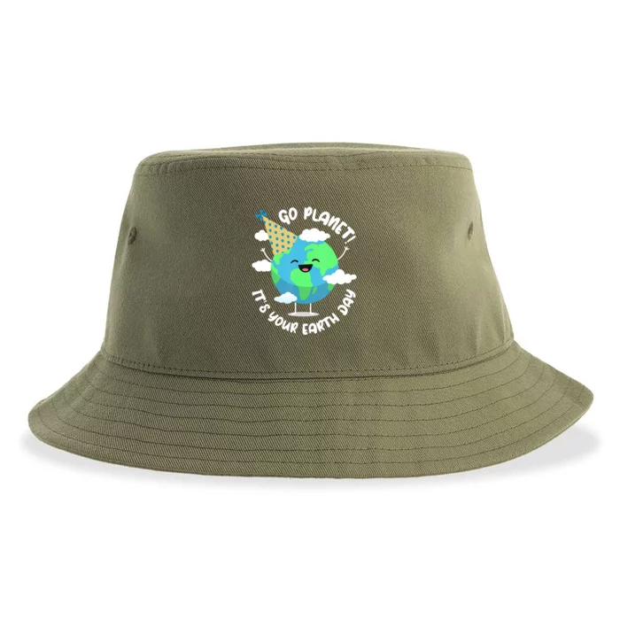 Go Planet It's Your Earth Day Cute Gift Sustainable Bucket Hat