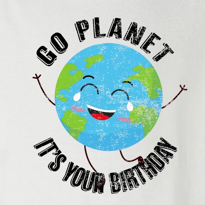 Go Planet Its Your Birthday Happy Earth Day Distressed Toddler Long Sleeve Shirt