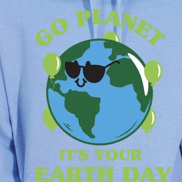 Go Planet It's Your Earth Day Funny Cute Earth Day Gift Unisex Surf Hoodie