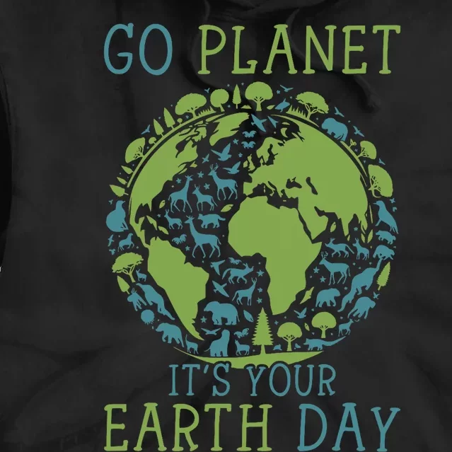 Go Planet ItS Your Earth Day 2024 Teachers Tie Dye Hoodie