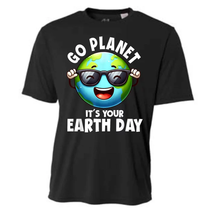 Go Planet ItS Your Earth Day Cute Earth Cooling Performance Crew T-Shirt