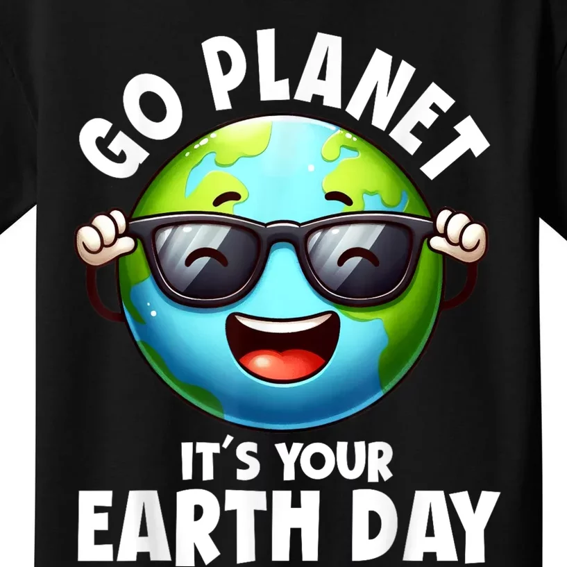 Go Planet ItS Your Earth Day Cute Earth Kids T-Shirt