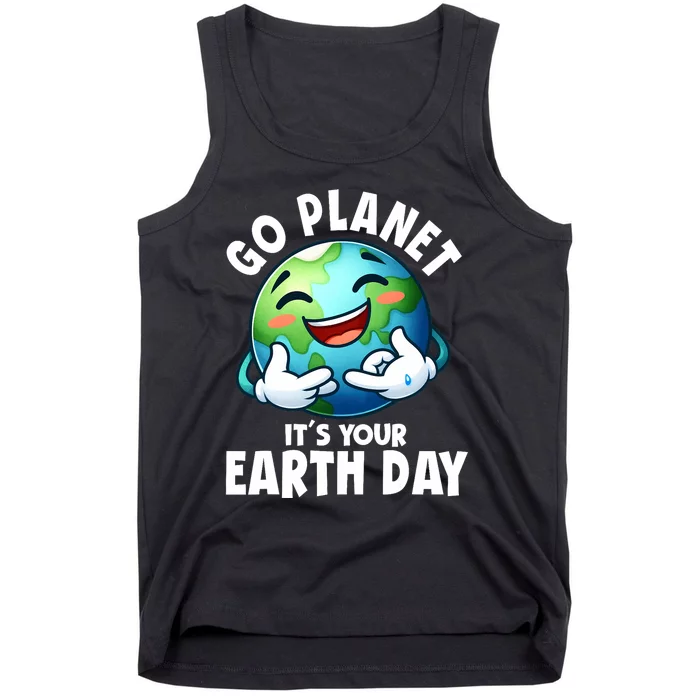 Go Planet ItS Your Earth Day Cute Earth Tank Top