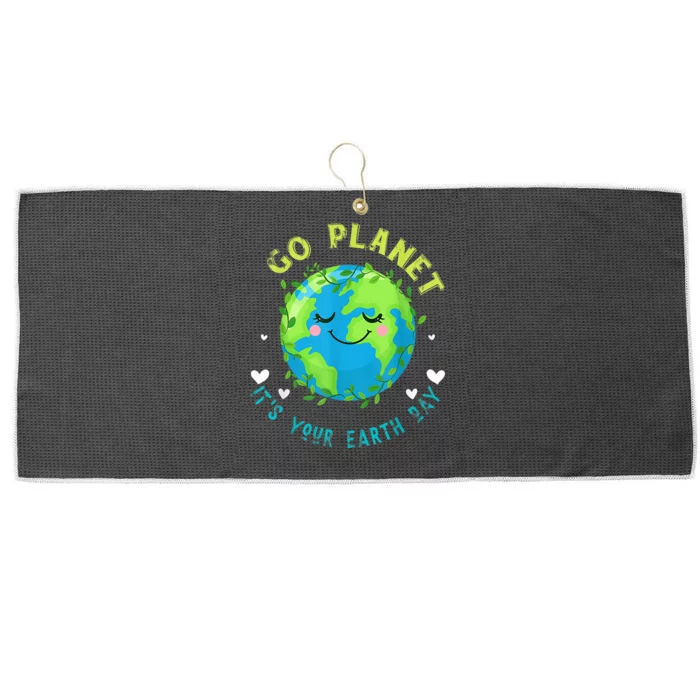 Go Planet ItS Your Earth Day Large Microfiber Waffle Golf Towel