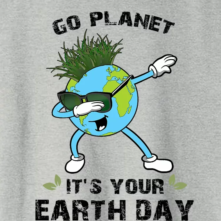 Go Planet ItS Your Earth Day Dabbing Earth Women's Crop Top Tee