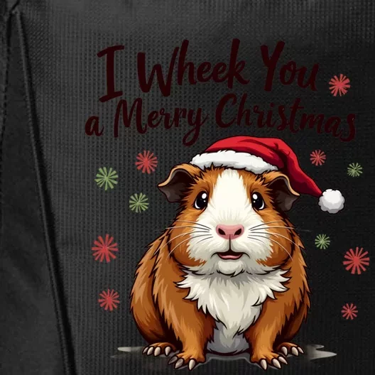 Guinea Pig I Wheek You A Merry Christmas Guinea Pigs City Backpack