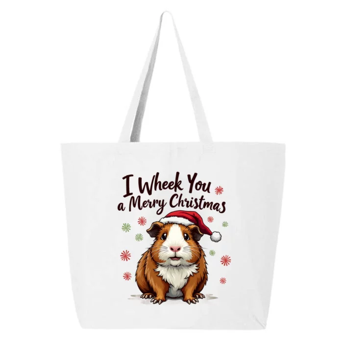 Guinea Pig I Wheek You A Merry Christmas Guinea Pigs 25L Jumbo Tote