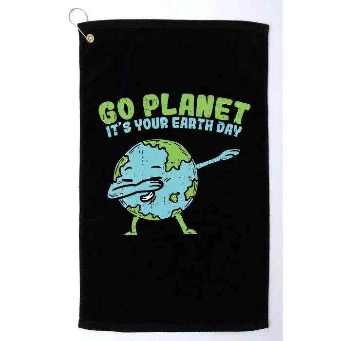 Go Planet Its Your Earth Day Funny Dabbing Dab Dance Platinum Collection Golf Towel