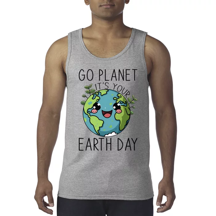 Go Planet Its Your Earth Day 2024 Teacher Tank Top