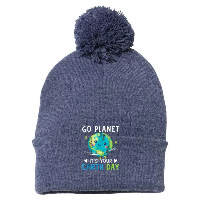 Go Planet It's Your Earth Day Pom Pom 12in Knit Beanie