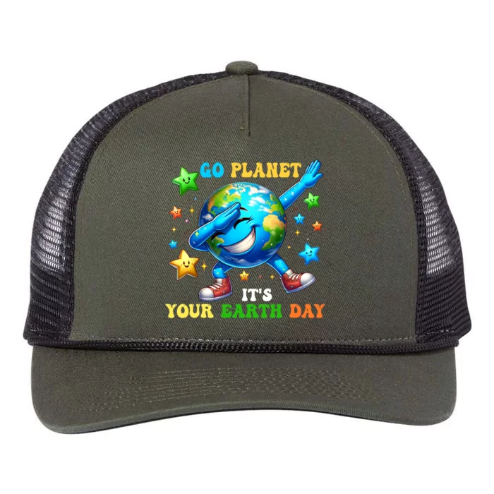 Go Planet ItS Your Earth Day 2024 Retro Rope Trucker Hat Cap