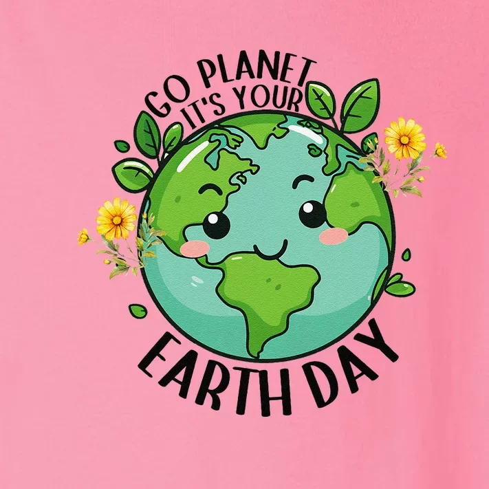 Go Planet Its Your Earth Day 2024 Teacher Cute Earth Toddler Long Sleeve Shirt