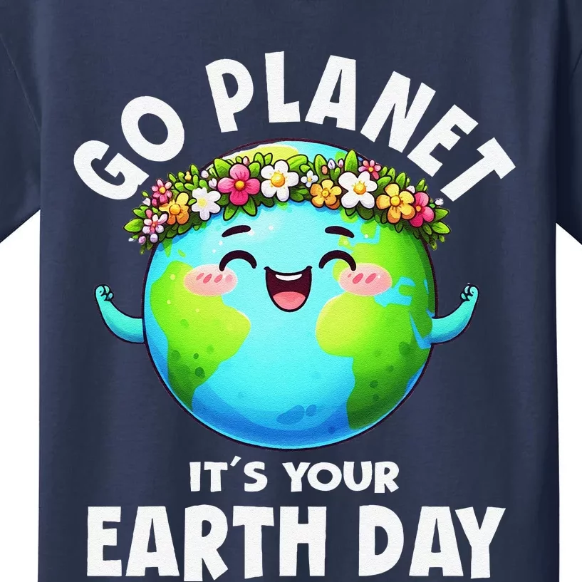 Go Planet ItS Your Earth Day Cute Earth Kids T-Shirt