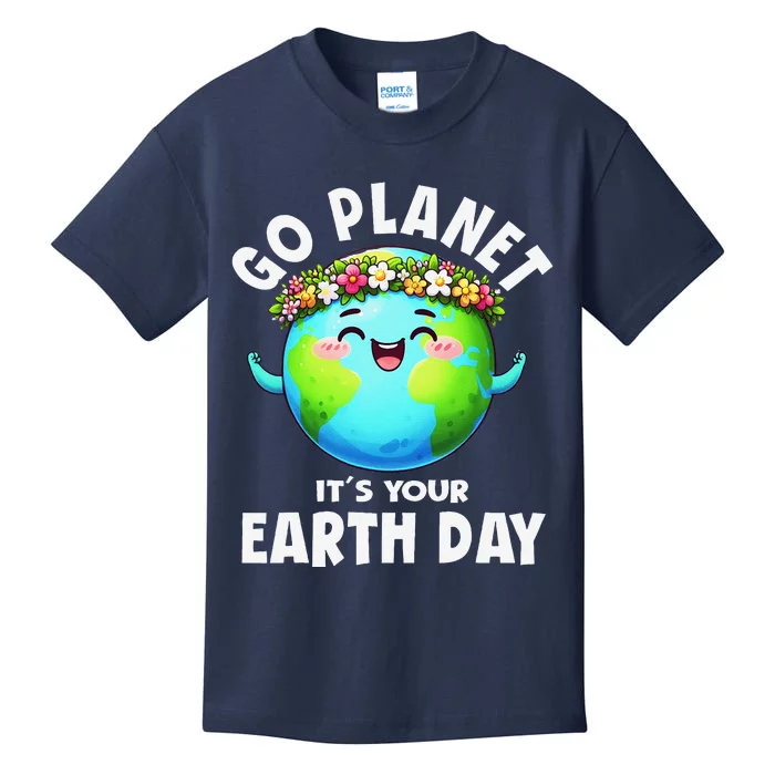 Go Planet ItS Your Earth Day Cute Earth Kids T-Shirt