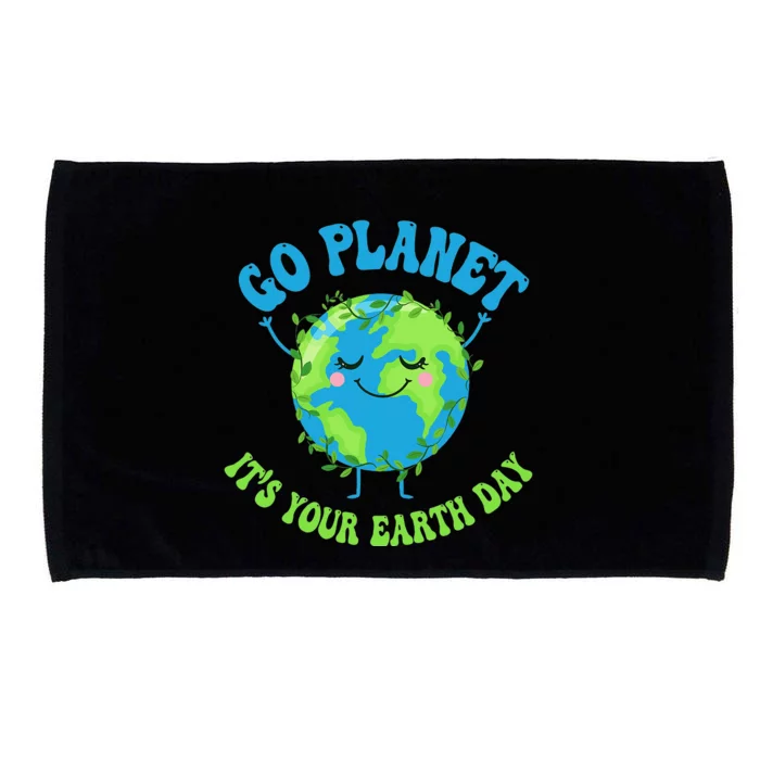 Go Planet It's Your Earth Day Environment Funny Microfiber Hand Towel