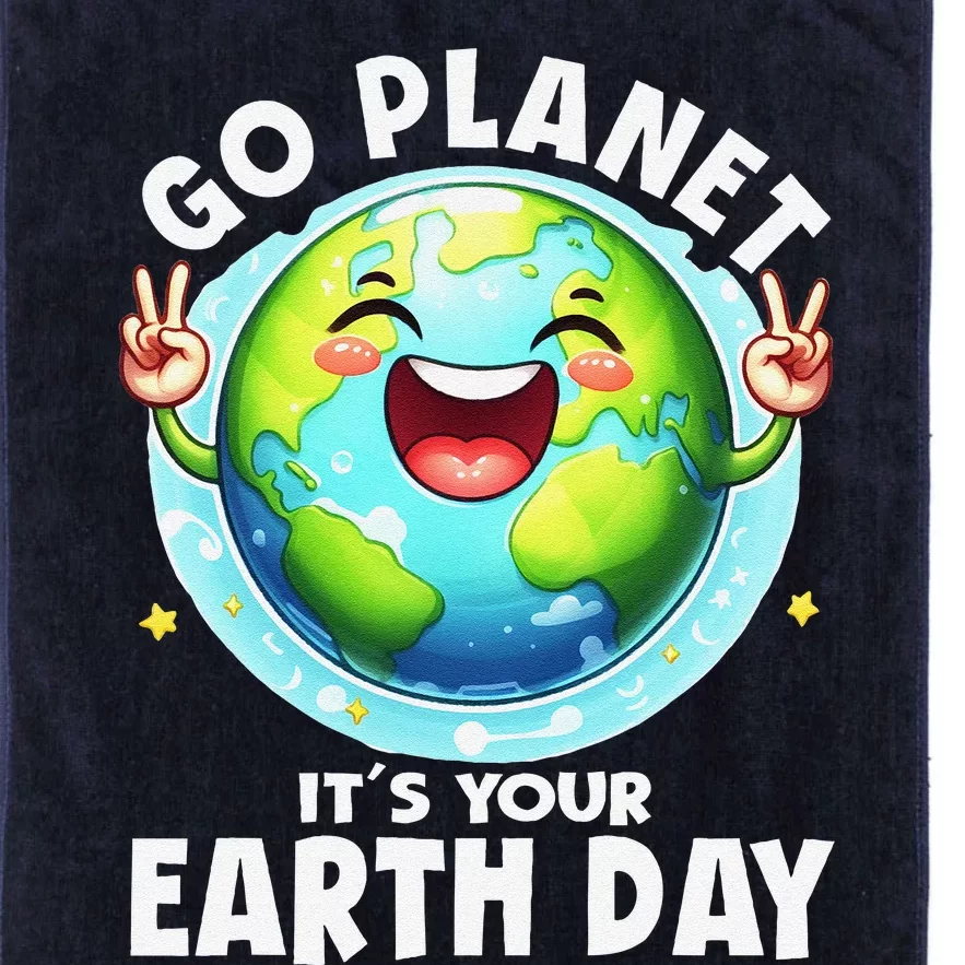 Go Planet ItS Your Earth Day Cute Earth Platinum Collection Golf Towel