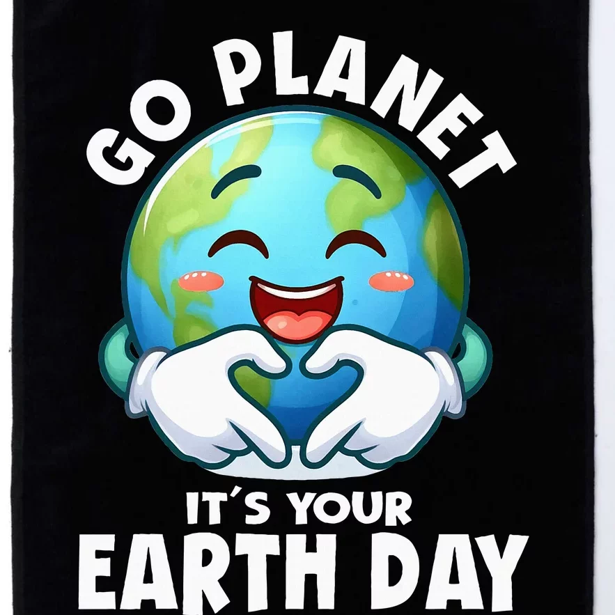 Go Planet ItS Your Earth Day Cute Earth Platinum Collection Golf Towel