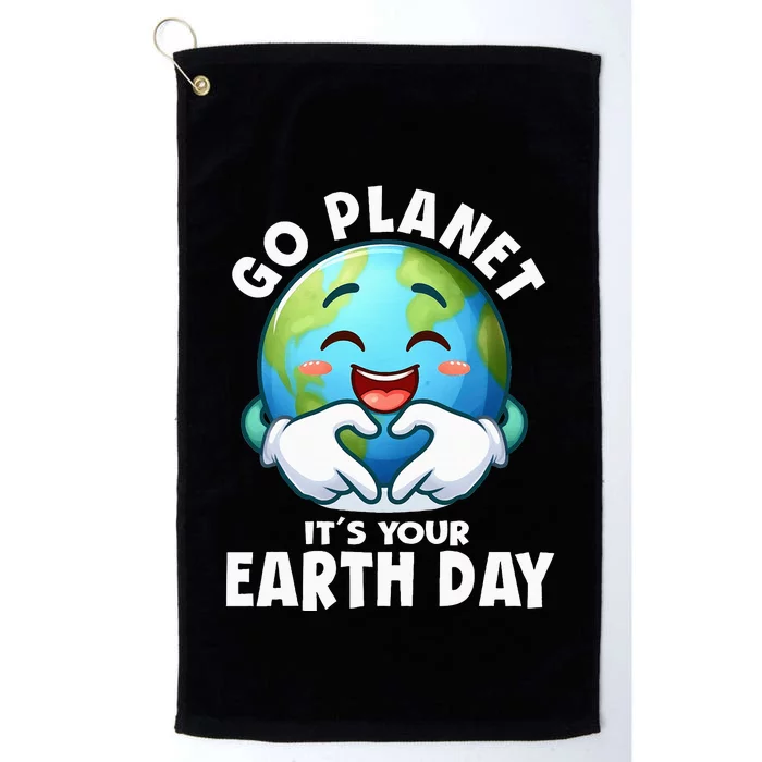 Go Planet ItS Your Earth Day Cute Earth Platinum Collection Golf Towel