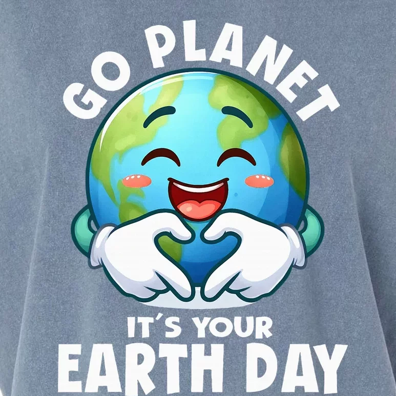 Go Planet ItS Your Earth Day Cute Earth Garment-Dyed Women's Muscle Tee