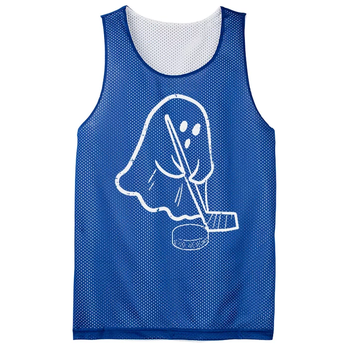 Ghost Playing Ice Hockey Pocket Halloween Costume Sports Mesh Reversible Basketball Jersey Tank