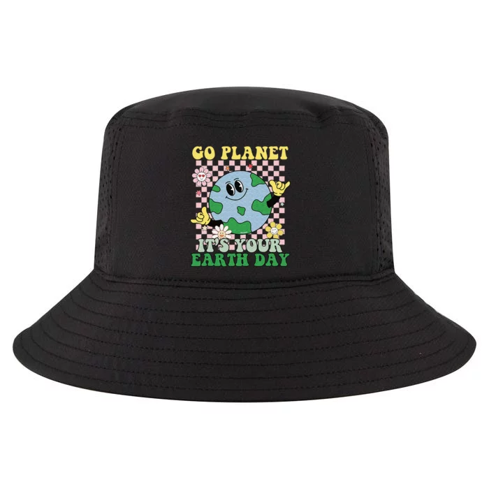 Go Planet Its Your Earth Day Peace Groovy Cool Comfort Performance Bucket Hat