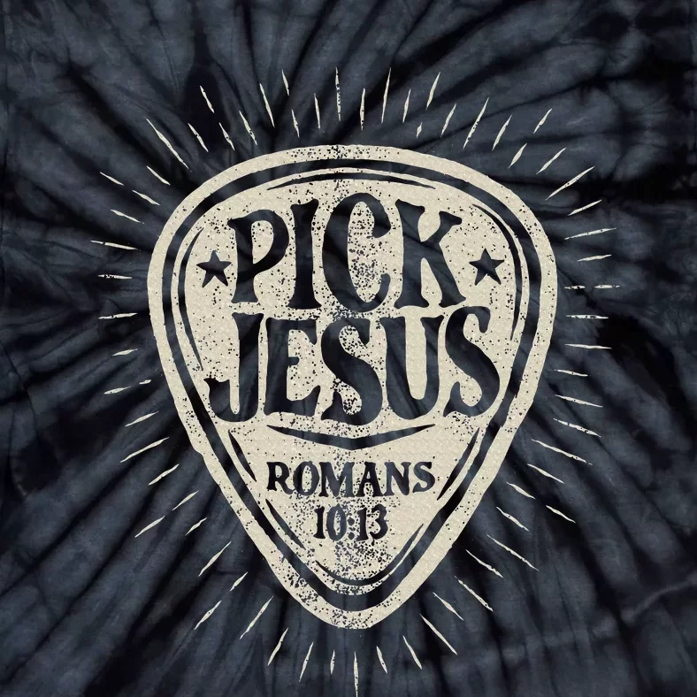 Guitar Pick Jesus Christian Music Guitarist Pastor Tie-Dye T-Shirt