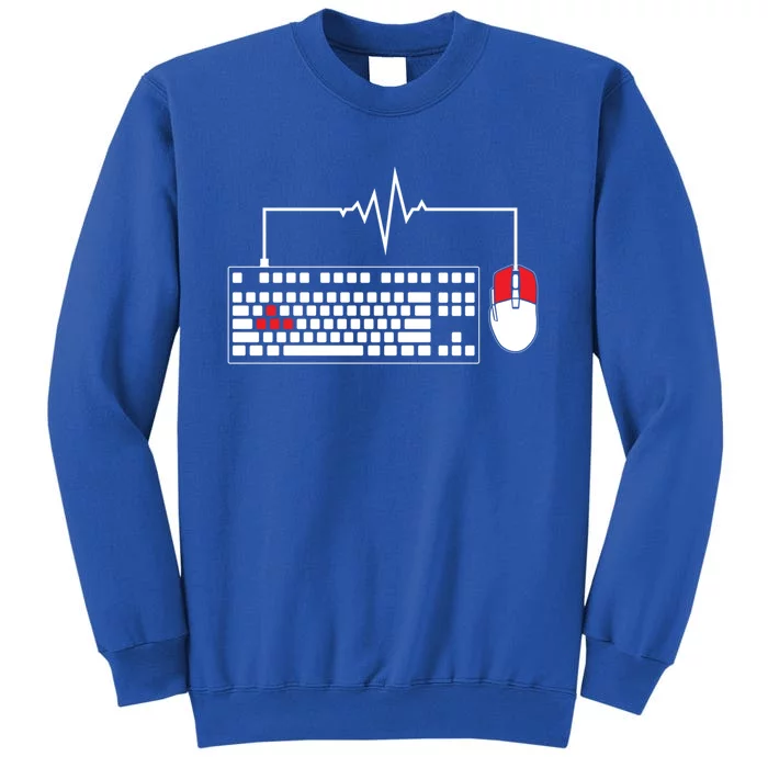 Gaming Pc Keyboard Mouse Christmas Gift Gamer Heartbeat Funny Gift Sweatshirt