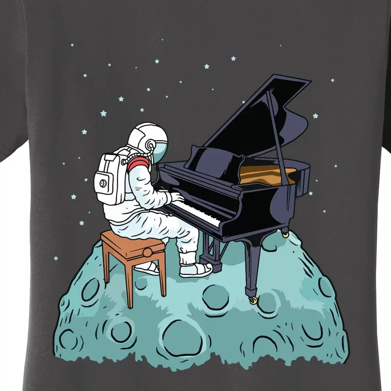 Grand Piano Kids Pianist Gift Astronaut Music Piano Women's T-Shirt