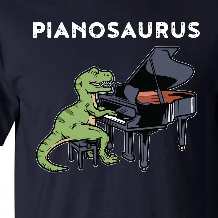 Grand Piano Kids Pianist Gift Dinosaur Music Piano Tall T-Shirt