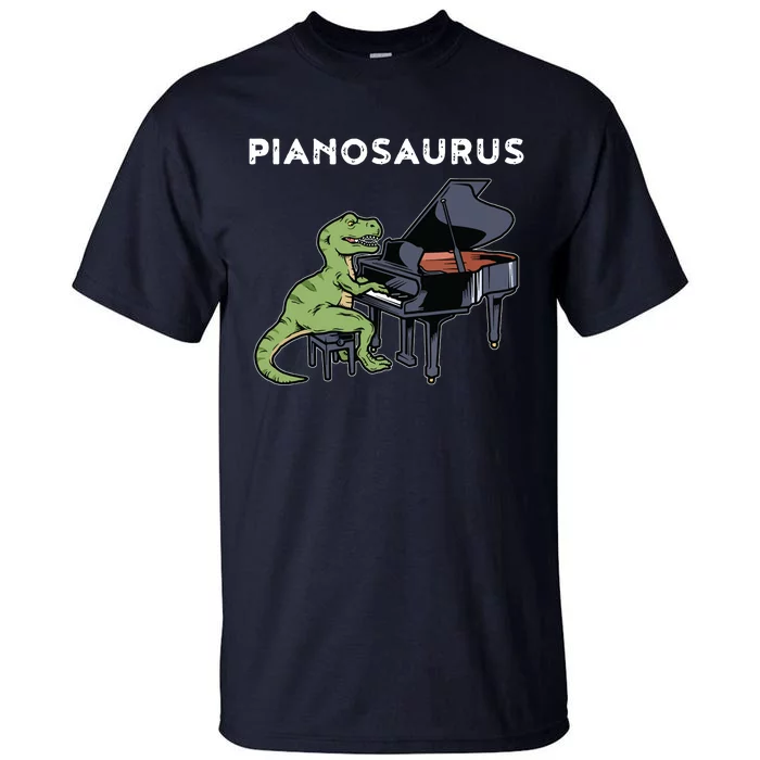 Grand Piano Kids Pianist Gift Dinosaur Music Piano Tall T-Shirt