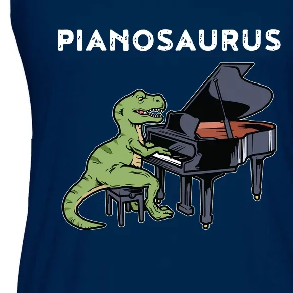 Grand Piano Kids Pianist Gift Dinosaur Music Piano Ladies Essential Flowy Tank