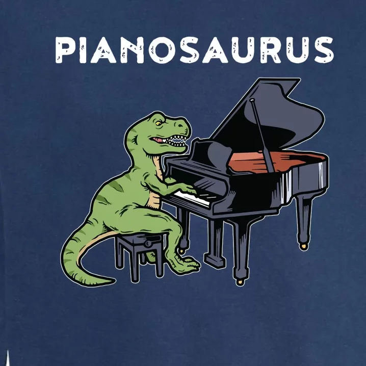 Grand Piano Kids Pianist Gift Dinosaur Music Piano Garment-Dyed Sweatshirt