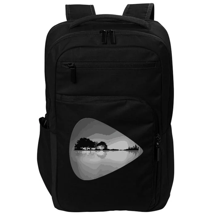 Guitar Pick Lake Reflections Music Lover Guitar Impact Tech Backpack