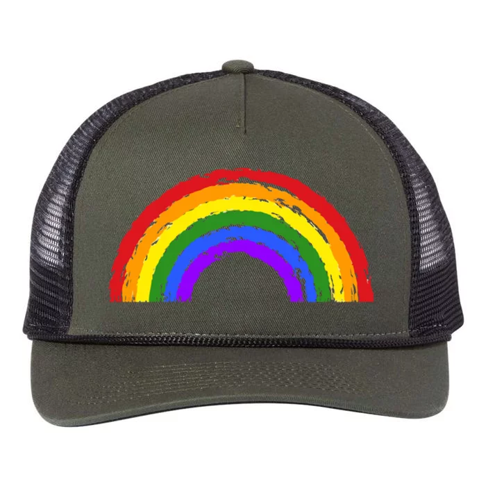 Gay Pride Lgbt Rainbow Color Pocket Inspiring Ideal Gift Great Gift Retro Rope Trucker Hat Cap