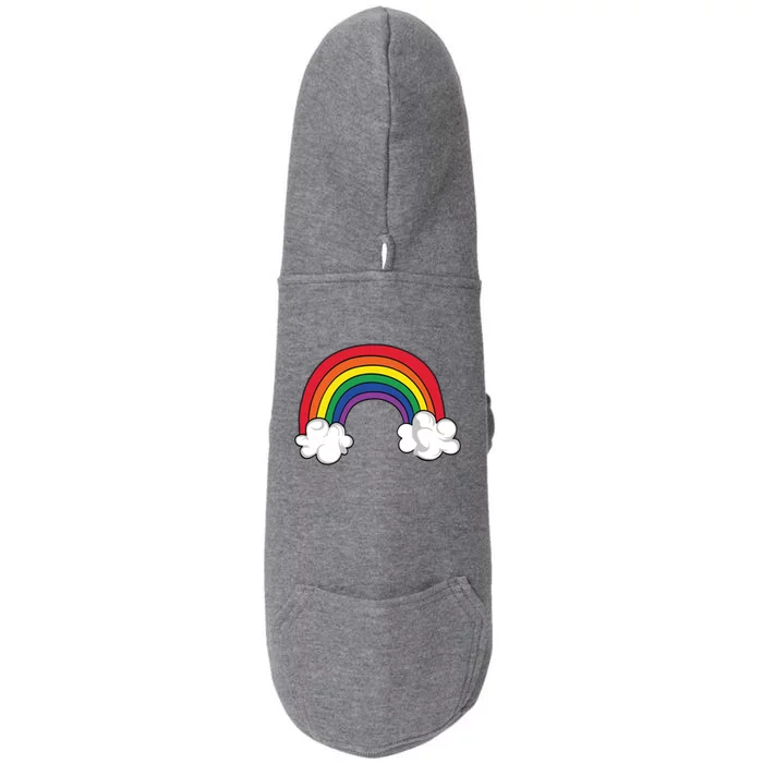 Gay Pride Lgbt Rainbow Pocket Gender Equality Supporter Cool Gift Doggie 3-End Fleece Hoodie