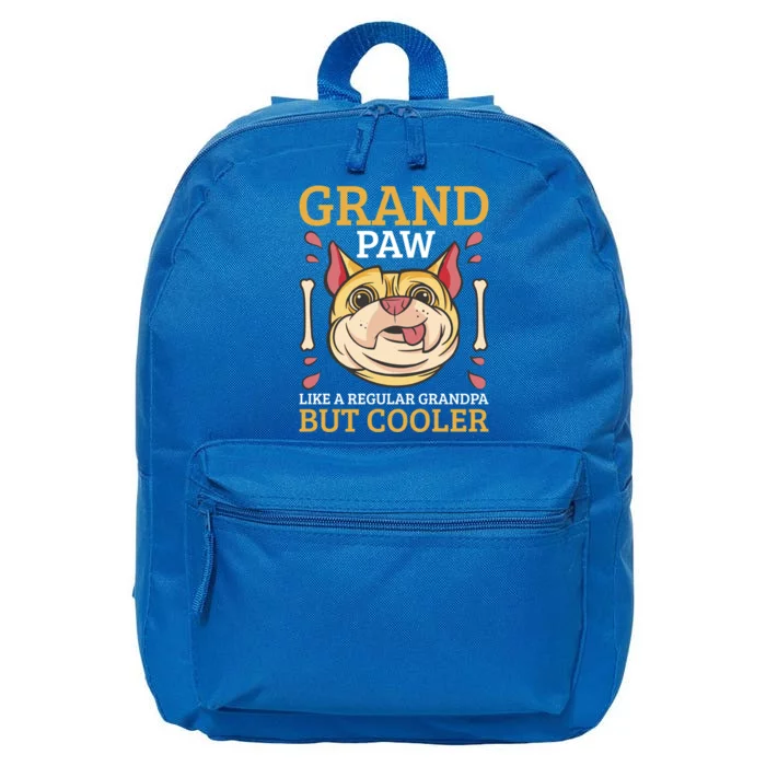 Grand Paw Like A Regular Grandpa But Cooler Great Gift 16 in Basic Backpack