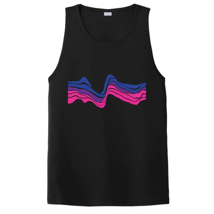 Gay Pride Lgbt Subtle Bisexual Bi Rainbow Stripes Gift Performance Tank