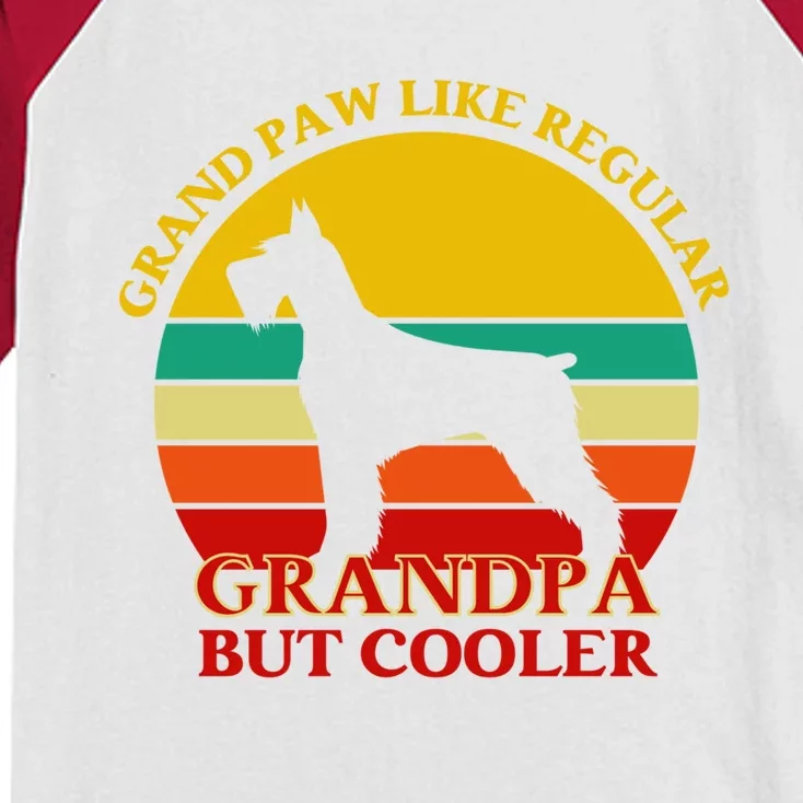 Grand Paw Like A Regular Grandpa But Cooler Gift Father Day Cool Gift Kids Colorblock Raglan Jersey