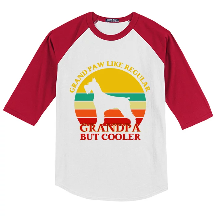 Grand Paw Like A Regular Grandpa But Cooler Gift Father Day Cool Gift Kids Colorblock Raglan Jersey