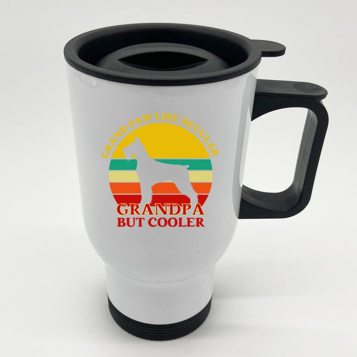 Grand Paw Like A Regular Grandpa But Cooler Gift Father Day Cool Gift Front & Back Stainless Steel Travel Mug