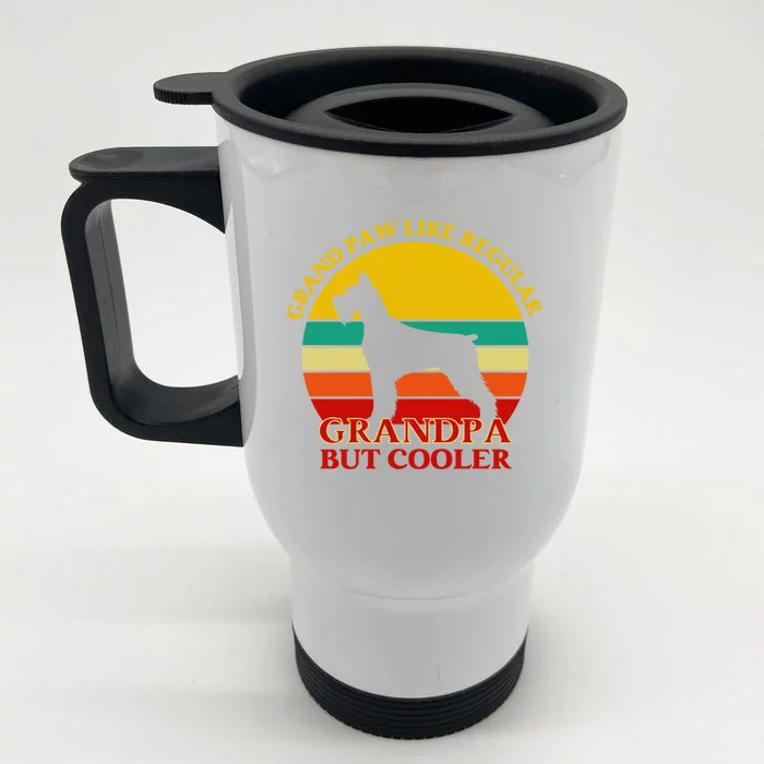 Grand Paw Like A Regular Grandpa But Cooler Gift Father Day Cool Gift Front & Back Stainless Steel Travel Mug