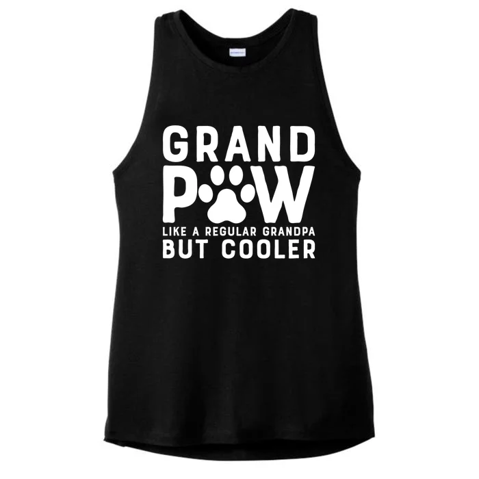 Grand Paw Like A Regular Grandpa But Cooler Funny Gift Ladies Tri-Blend Wicking Tank