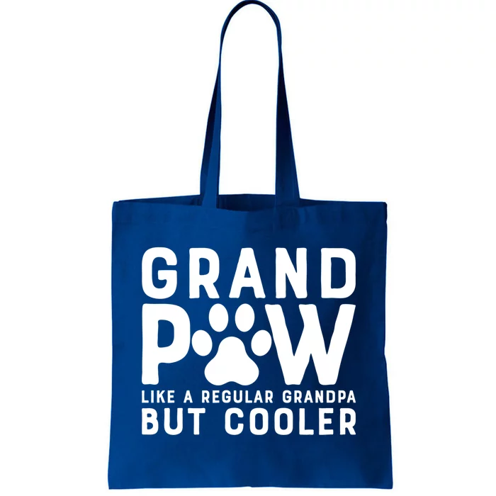 Grand Paw Like A Regular Grandpa But Cooler Funny Gift Tote Bag