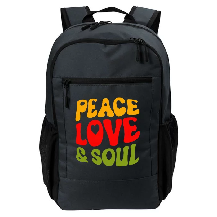 Groovy Peace Love & Soul R&B Music Retro Vintage 90s Lovers Daily Commute Backpack